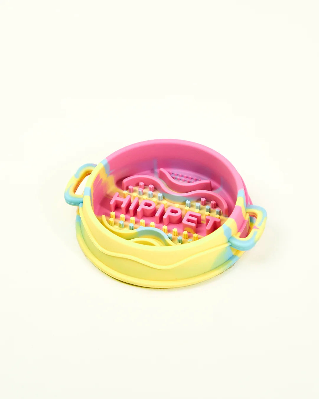 CharPaw colorful silicone slow feeder bowl with interactive maze design for dogs and cats